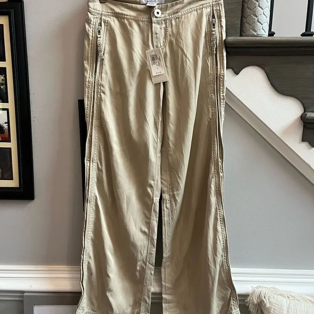 Armani Exchange Tan Dress Track Pants sz 0 NWT